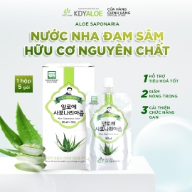 Nước Nha Đam sâm Hữu Cơ Nguyên Chất 100% hộp 5 gói