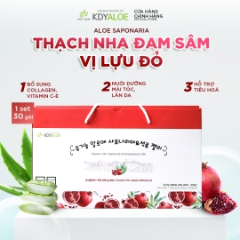 Thạch Nha Đam sâm Lựu Đỏ Hữu Cơ set 30 gói