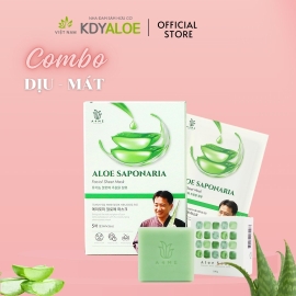 COMBO DỊU MÁT MẶT NẠ VÀ XÀ PHÒNG NHA ĐAM SÂM KDY ALOE