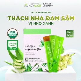 Thạch Nha Đam Sâm Vị Nho Xanh - Hỗ Trợ Đẹp Da Đẹp Dáng, Tiêu Hóa Khỏe 